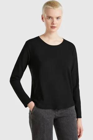 Benetton Camiseta De Manga Larga De Algodón Ligero