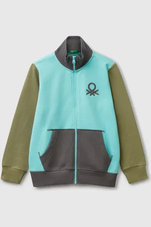 Benetton Sudadera Con Cremallera De Algodón Puro