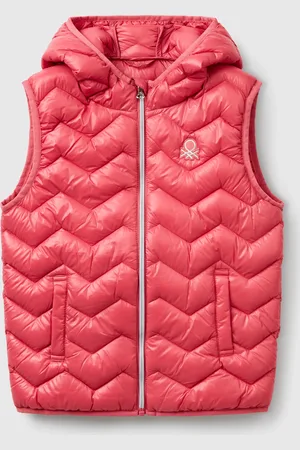Benetton Chaleco Acolchado Con Capucha