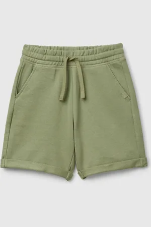 Benetton Bermudas De Felpa De Puro Algodón
