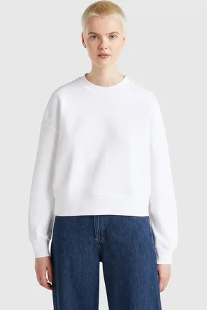 Benetton Sudadera 100% Algodón Con Logo Estampado