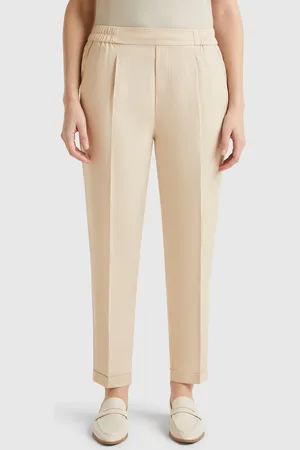 Benetton Pantalón Fluido Con Puños