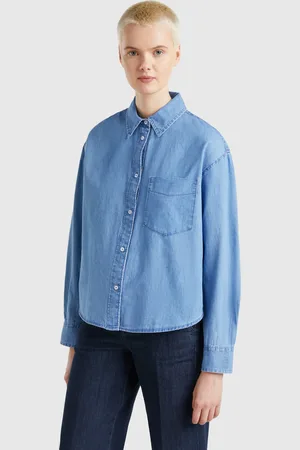 Benetton Camisa Corta De Cambray
