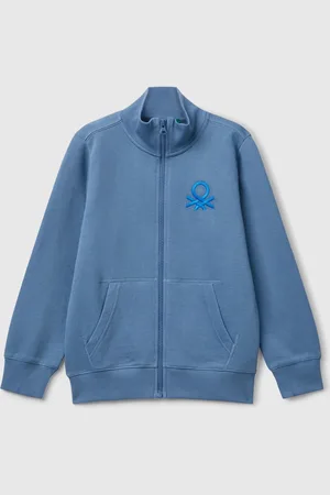 Benetton Sudadera Con Cremallera De Algodón Puro