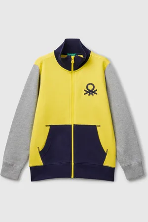Benetton Sudadera Con Cremallera De Algodón Puro