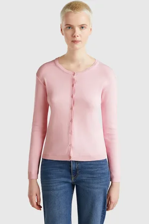 Benetton Cárdigan De Cuello Redondo De 100 % Algodón