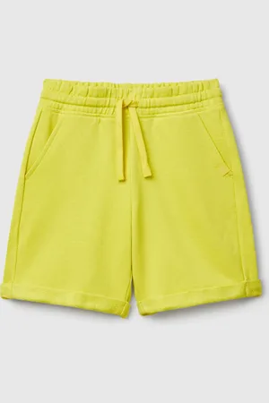 Benetton Bermudas De Felpa De Puro Algodón