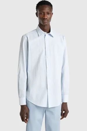 Benetton Camisa De Rayas De Algodón
