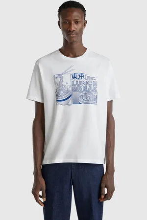 Benetton Camiseta Con Estampado De Algodón Orgánico