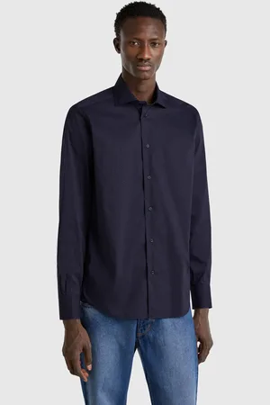Benetton Camisa Estampada Slim Fit