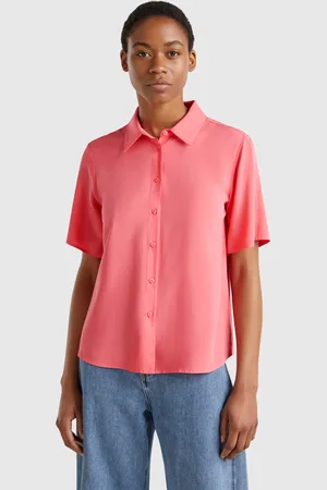 Benetton Camisa Manga 3/4 De Viscosa
