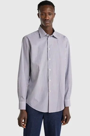 Benetton Camisa De Rayas De Algodón