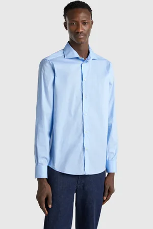 Benetton Camisa Estampada Slim Fit