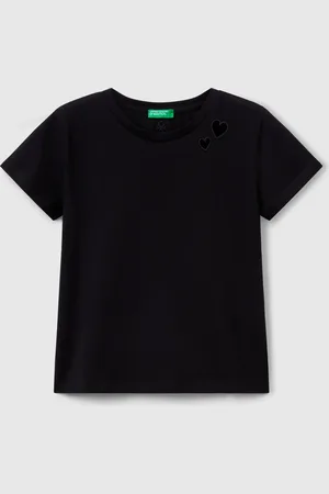 Benetton Camiseta Con Motivo Recortado