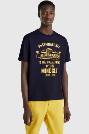 Benetton Camiseta Con Estampado De Algodón Orgánico