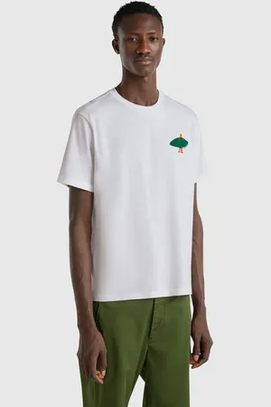 Benetton Camiseta Con Estampado De Algodón Orgánico