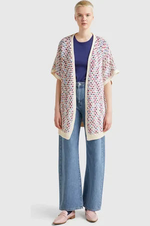 Benetton Cárdigan Reversible En Jacquard