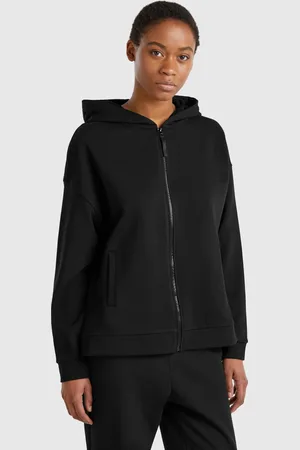 Benetton Sudadera 100% Algodón Con Cremallera Y Capucha.