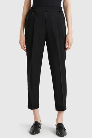Benetton Pantalón Fluido Con Puños