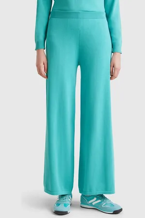 Benetton Pantalón Ancho De Punto