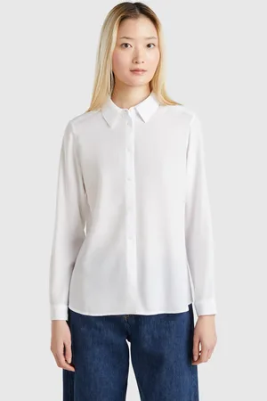 Benetton Camisa Viscosa Corte Regular