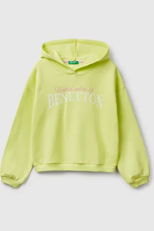Benetton Sudadera Con Estampado Y Capucha