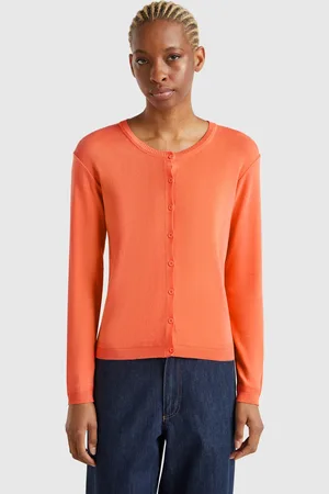Benetton Cárdigan De Cuello Redondo De 100 % Algodón