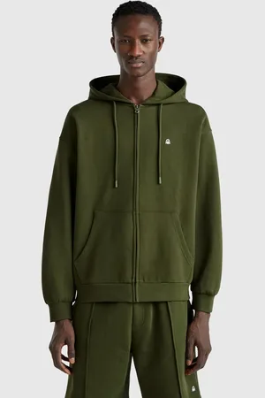 Benetton Sudadera De Algodón Con Cremallera Y Capucha