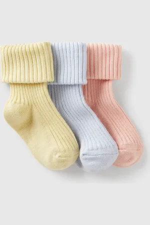 Benetton Tres Pares De Calcetines De Canalé