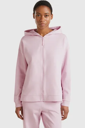 Benetton Sudadera 100% Algodón Con Cremallera Y Capucha.