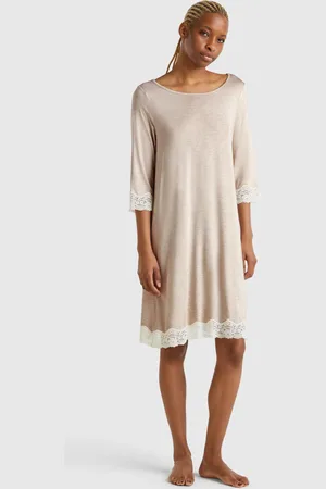 Benetton Camisón Con Detalles De Encaje