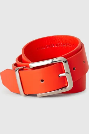 Benetton Cinturón Coral De Tejido Revestido