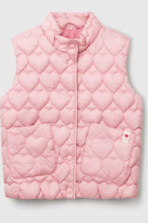 Benetton Chaleco Acolchado Con Acolchado De Corazones