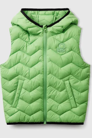 Benetton Chaleco Acolchado Con Capucha