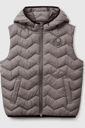 Benetton Chaleco Acolchado Con Capucha