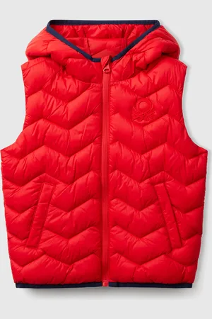 Benetton Chaleco Acolchado Con Capucha