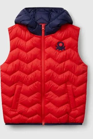 Benetton Chaleco Acolchado Con Capucha