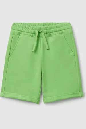 Benetton Bermudas De Felpa De Puro Algodón