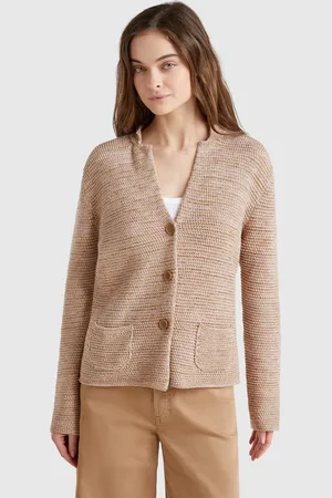 Benetton Chaqueta De Punto 100% Algodón