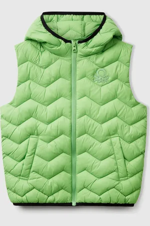 Benetton Chaleco Acolchado Con Capucha