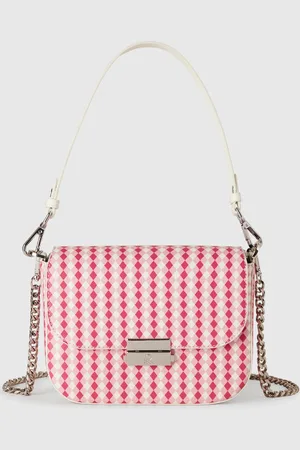 Benetton Bolso De Tejido Revestido Con Estampado De Rombos
