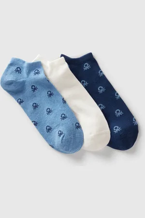 Benetton Tres Pares De Calcetines En Mezcla De Algodón Elástico