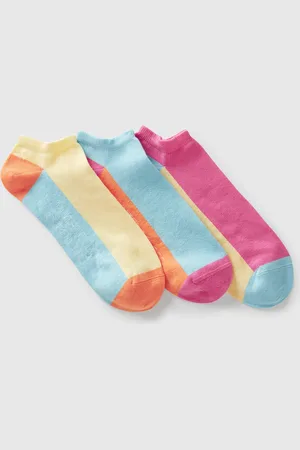 Benetton Tres Pares De Calcetines Color Block