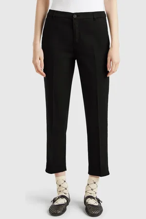 Benetton Chinos Cropped De Algodón Elástico