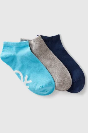 Benetton Tres Pares De Calcetines Con Logo.