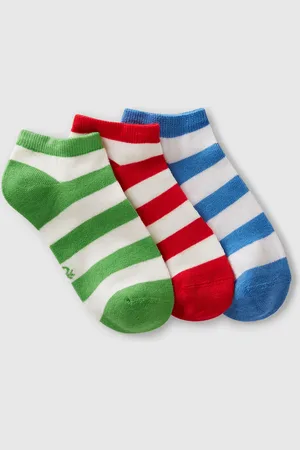Benetton Tres Pares De Calcetines A Rayas