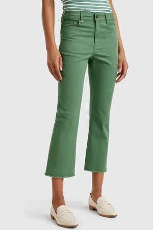 Benetton Pantalón Cropped Cinco Bolsillos