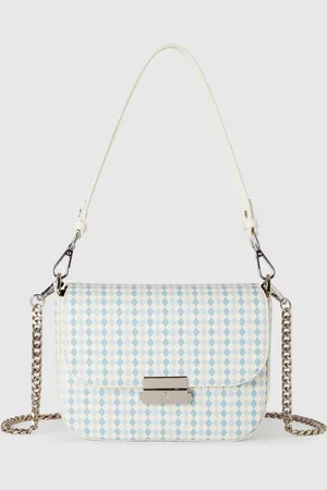 Benetton Bolso De Tejido Revestido Con Estampado De Rombos