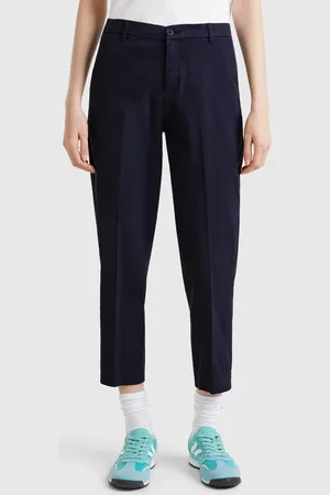 Benetton Chinos Cropped De Algodón Elástico