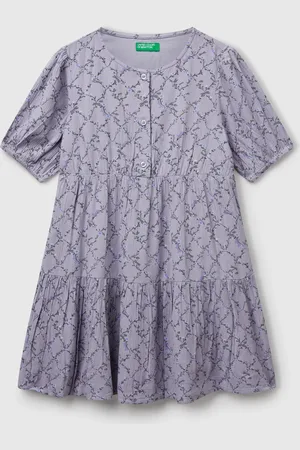 Benetton Vestido Fluido De Flores